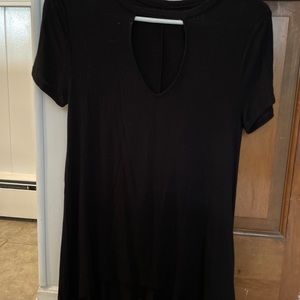 Mudd Womens Black Keyhole Neck Tunic Top Size M